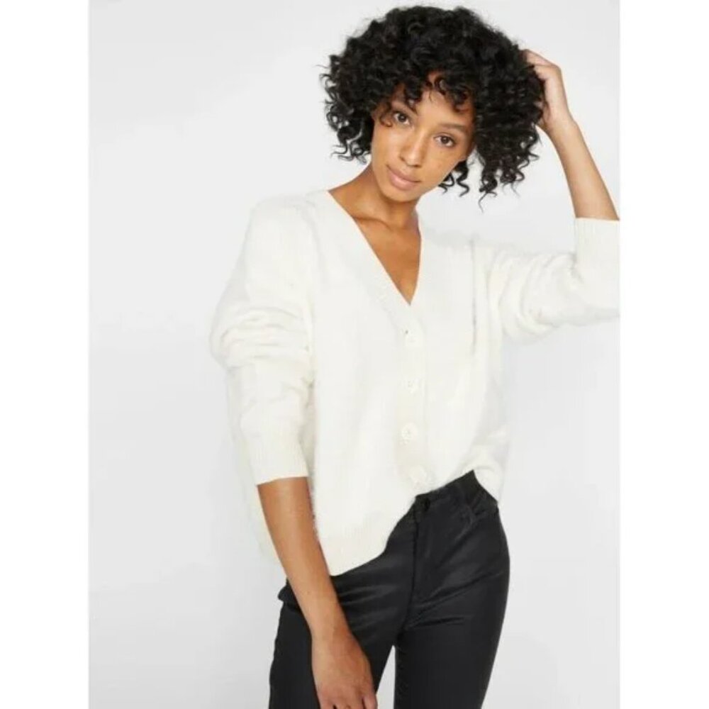 Sanctuary Super Soft Crop Cardigan Soy Milk White Fuzzy Revolve  Size S